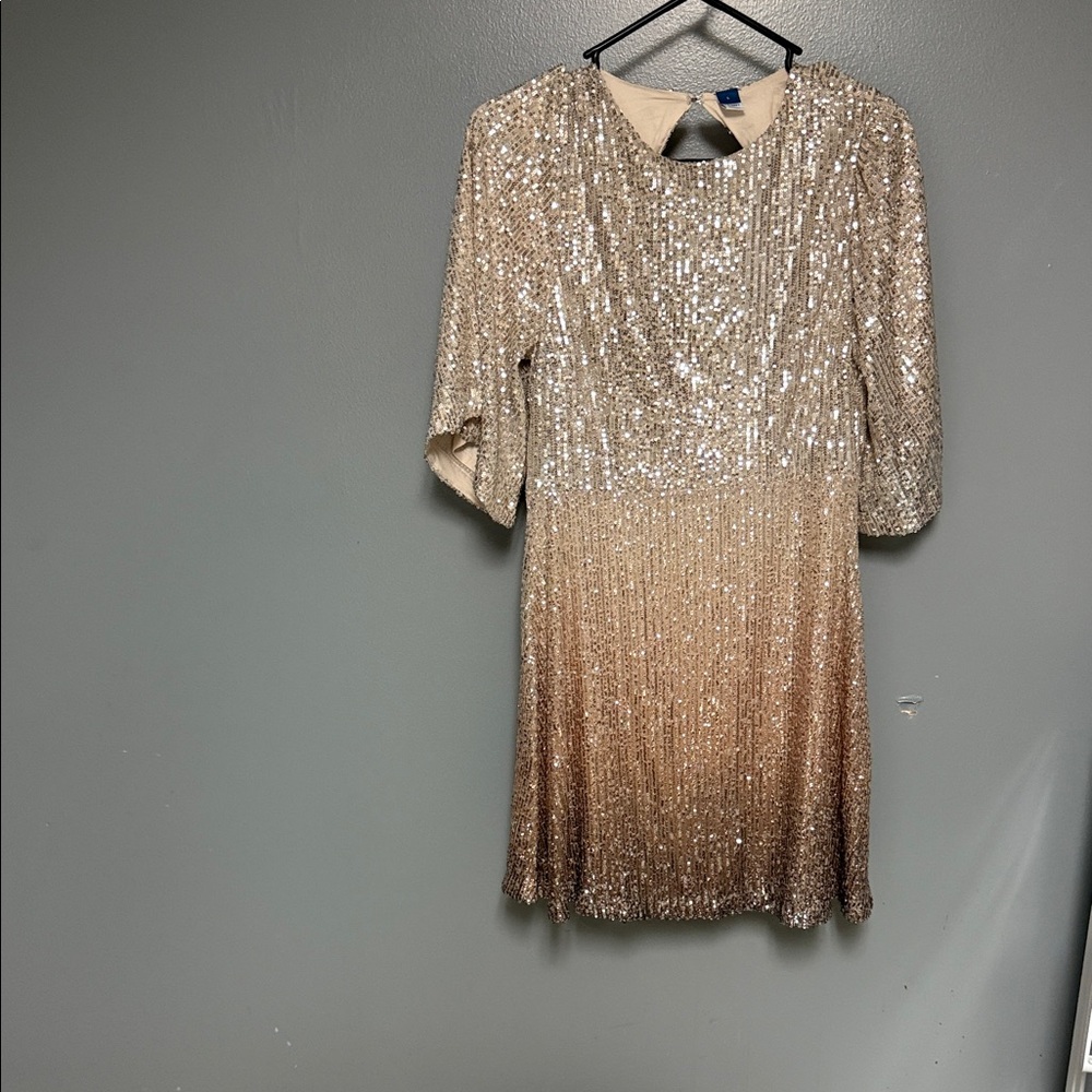 Old Navy Gold Sequin Mini Dress